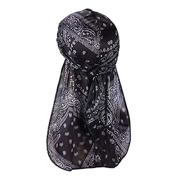 Designer Durags 360 Waves Fashion Doo Rag Cap Durag Long